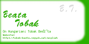 beata tobak business card